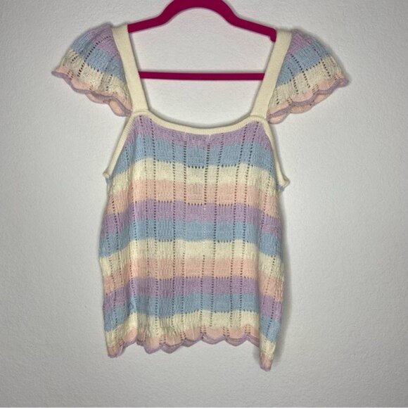 Andree by Unit Multicolor Pastel Unicorn Knit Top Size L NWT - Picture 3 of 7